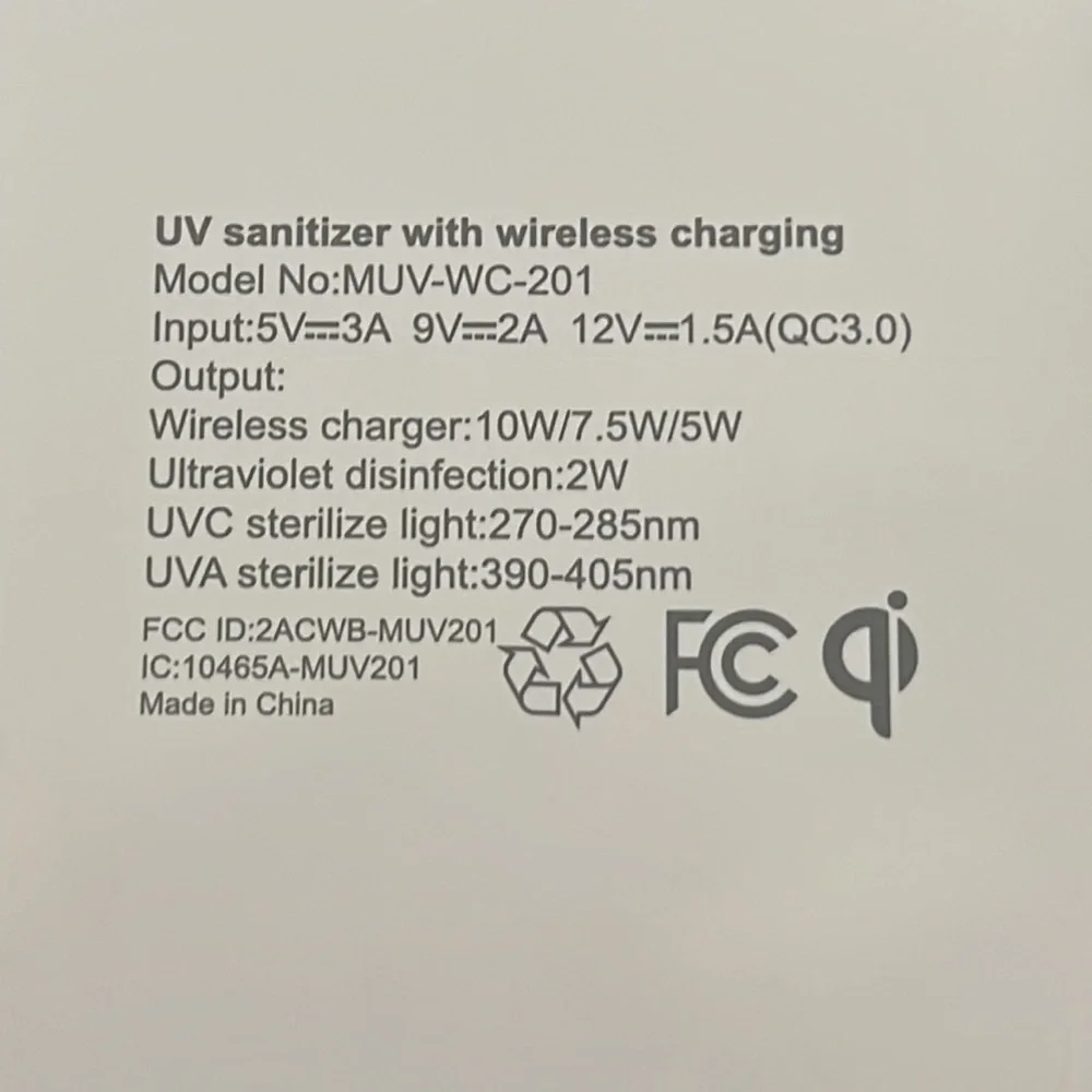 MOPHIE UV sanitizer with wireless charging